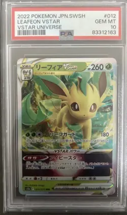 Leafeon VSTAR PSA 10 GEM MINT Japanese VSTAR Universe 012/172 Pokemon Card - Image 1