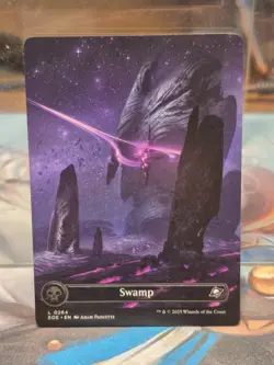 L 0264 Swamp BORDERLESS Full Art Land Edge of Eternities EOE MTG Card - Image 1