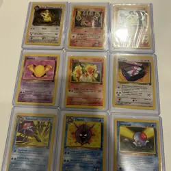 Pokemon Team Rocket and fossil Lot Of 9 cards WOTC NM to LP 1st edition and unli - Image 1