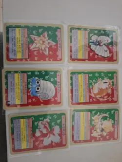Pokemon 1997 Topsunp BlueAnd Green Back Lot Of 6 Cards - Image 1