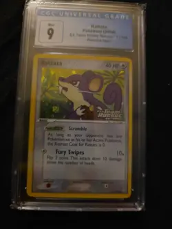 Rattata Pokemon Tch EX Team Rocket Returns 71/109 Reverse Holo Blue Label Cgc 9 - Image 1