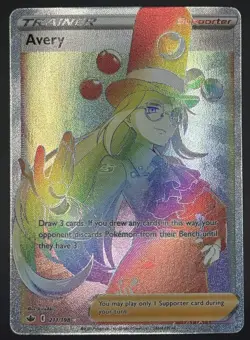 Pokemon TCG Avery Full Art Rainbow Chilling Reign Holo 211/198 NM - Image 1