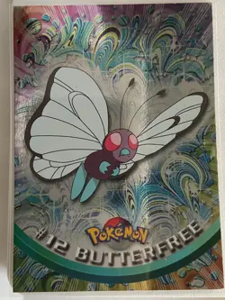 Pokemon - Butterfree #12 Topps TV Animation Blue Logo Holo 1st Print 1999 NM - Image 1