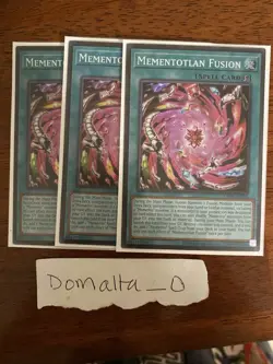 3x Yugioh Mementotlan Fusion OP28-EN010 Super Rare Near Mint Playset - Image 1
