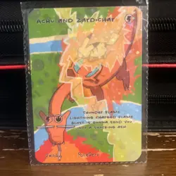 Pokederp Zardichar and Achu- Tag Team Fan Art Custom Derpy Card Alt Art - Image 1