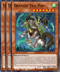 YUGIOH x3 JUSH-EN003 DRACOTAIL PAN - RARE 1st EDITION - Image 1