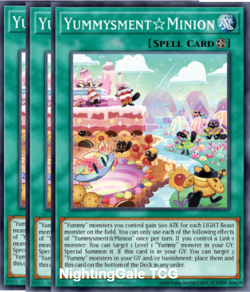 YUGIOH x3 JUSH-EN023 YUMMYSMENT MINION - RARE 1st EDITION - Image 1