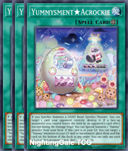 YUGIOH x3 JUSH-EN024 YUMMYSMENT ACROCKIE - RARE 1st EDITION - Image 1