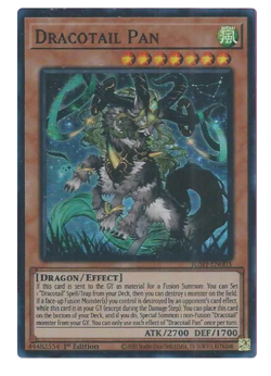 x3 Dracotail Pan - JUSH-EN003 - Super Rare - YuGiOh - Image 1