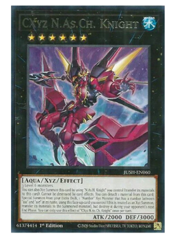 x3 CXyz N.As.Ch. Knight - JUSH-EN060 - Rare - YuGiOh - Image 1