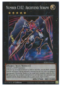 Number C102: Archfiend Seraph - JUSH-EN056 - Super Rare - YuGiOh - Image 1