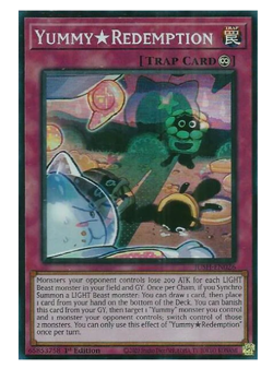 x3 Yummy Redemption - JUSH-EN026 - Super Rare - YuGiOh - Image 1