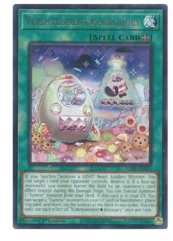 x3 Yummyusment Acroquey - JUSH-EN024 - Rare - YuGiOh - Image 1