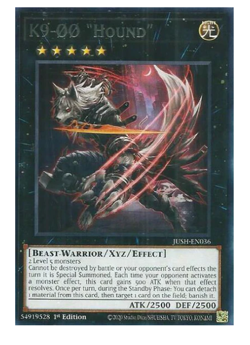 x3 K9-00 "Hound" - JUSH-EN036 - Rare - YuGiOh - Image 1