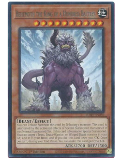 x3 Behemoth the King of a Hundred Battles - JUSH-EN050 - Rare - YuGiOh - Image 1