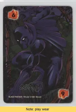 1997 Marvel Overpower Collectible Card Game Power Cards Black Panther READ 0b5 - Image 1