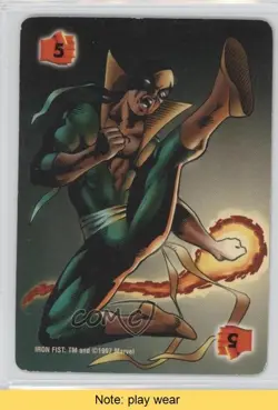 1997 Marvel Overpower Collectible Card Game Power Cards Iron Fist READ 0b5 - Image 1