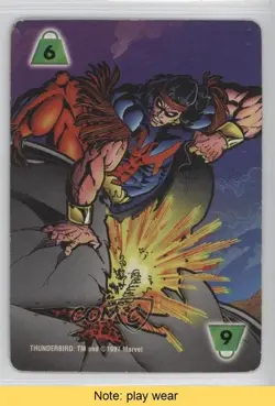 1997 Marvel Overpower Collectible Card Game Power Cards Thunderbird READ 0b5 - Image 1