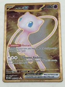 Mew ex - 205/165 - Pokemon 151 Secret Rare Metal Card NM - Image 1