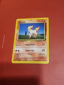 Pokemon Ponyta Base Set 60/102 Non-Holo Common Card - Image 1