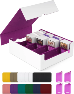 MTG Card Storage Box,Holds 2400+ Single Sleeved Cards,Includes 4Card Stoppers an - Image 5