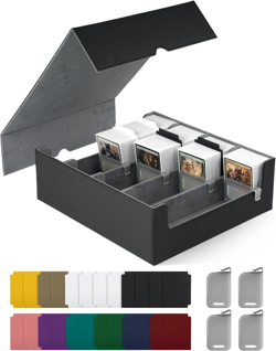 MTG Card Storage Box,Holds 2400+ Single Sleeved Cards,Includes 4Card Stoppers an - Image 2