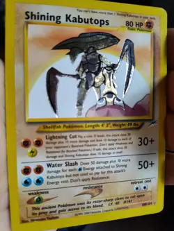 Pokemon TCG Shining Kabutops Holo Card Neo Destiny 108/105 Unlimited Secret Rare - Image 3