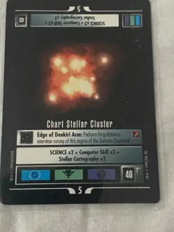 Star Trek CCG 1E BoG CHART STELLAR CLUSTER Rare Card NEVER PLAYED - Image 1