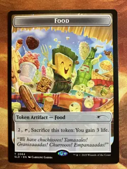 MTG Food Token (2064) Secret Lair Drop: Nuestra Magia Near-Mint Rare! - Image 1