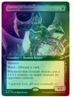 1 x Sunset Saboteur - Foil - Edge of Eternities Extended art - NM-Mint - MTG - Image 1