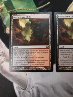 Blackcleave Cliffs MTG Scars of Mirrodin Rare Land Slight to Moderate Play x4 - Image 2
