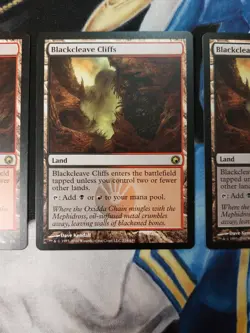 Blackcleave Cliffs MTG Scars of Mirrodin Rare Land Slight to Moderate Play x4 - Image 3