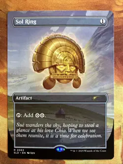 MTG Borderless Sol Ring (2063) Secret Lair Drop: Nuestra Magia Near-Mint Rare!! - Image 1