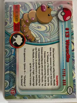 Pokemon - Weedle #13 Topps TV Animation Blue Logo Non Holo 1st Print 1999 NM - Image 2