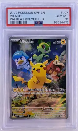Pikachu SVP 027 Black Star Promo - PSA 10 GEM MINT - Pokemon TCG Paldea Evolved - Image 1