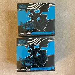 Lot of (2) - Pokemon TCG Black Bolt ETB Elite Trainer Box Sealed - Image 1