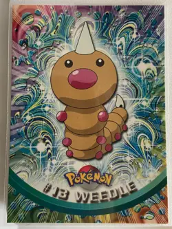 Pokemon - Weedle #13 Topps TV Animation Black Logo Non Holo 2nd Print NM - Image 1