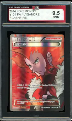 2014 Pokemon Flashfire #104 Lysandre Full Art KSA 9.5 NGM - Image 1