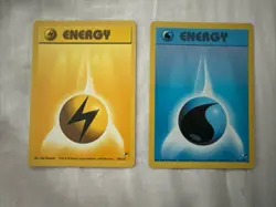 Pokemon TCG Gym Heroes Water & Lightning Energy Cards - Image 1
