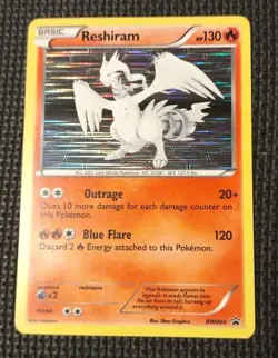 Pokemon TCG Reshiram BW004 Holo Black Star Promo 2011 LP Card - Image 1