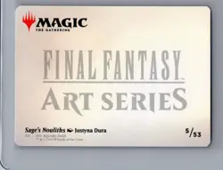 Sage's Nouliths Art Card w Gold Signature - Magic The Gathering Final Fantasy - Image 2