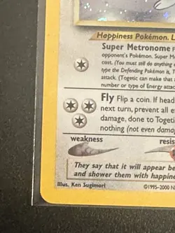 Togetic Holo Neo Genesis #16 Vintage Pokemon Trading Card Game - great conditio - Image 5