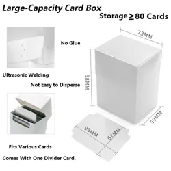 Card Deck Box 80+ Trading Card Storage Box 5 Color for Card Seleeves Protector - Image 1