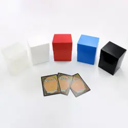 Card Deck Box 80+ Trading Card Storage Box 5 Color for Card Seleeves Protector - Image 2