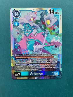 Ariemon BT22-028 SR Cyber Eden Digimon Card Game - Image 1