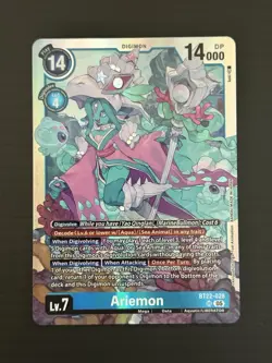 Ariemon BT22-028 SR Cyber Eden Digimon Card Game - Image 1