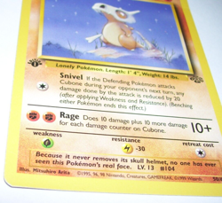 Pokemon Card Cubone 50/64 Common Jungle 40 HP Pokemon First Edition - Image 2