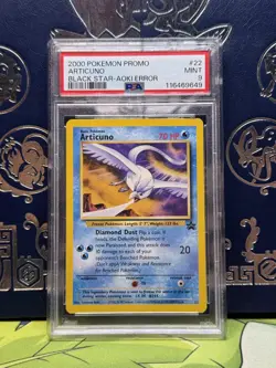 Articuno PSA 9 Black Star Promo 22 Aoki Error Pokemon Card Mint - Image 1