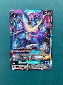 UlforceVeedramon ACE BT22-025 SR Cyber Eden Digimon Card Game - Image 1