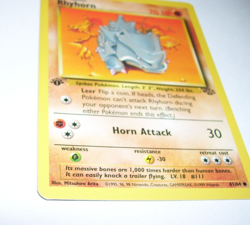 Pokemon Card Rhyhorn 61/64 Common Jungle 70 HP Pokemon First Edition - Image 2